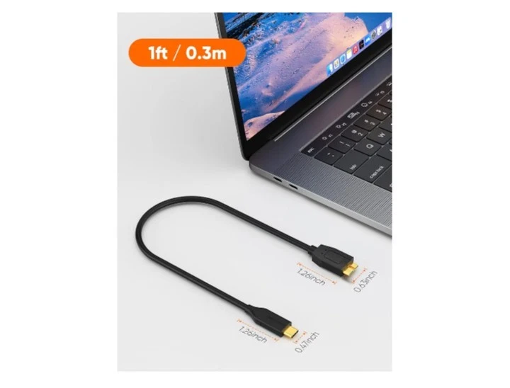 CableCreation 1FT USB C to Micro B Cable,10Gbps Speed External Hard Drive B36 - Image 2 of 3