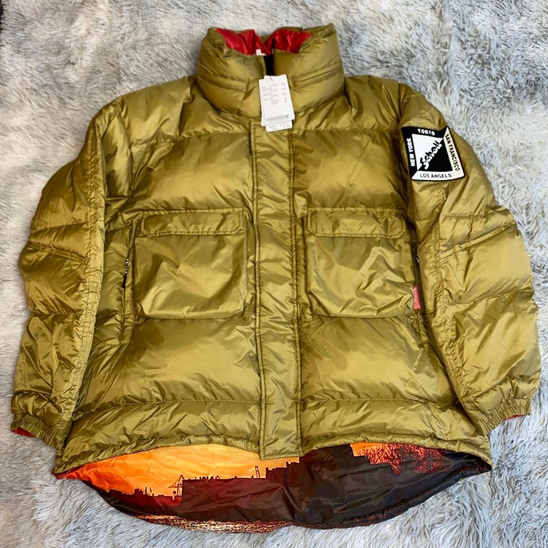 Schott Reversible Down Jacket Liberty Goddess Red… - image 13