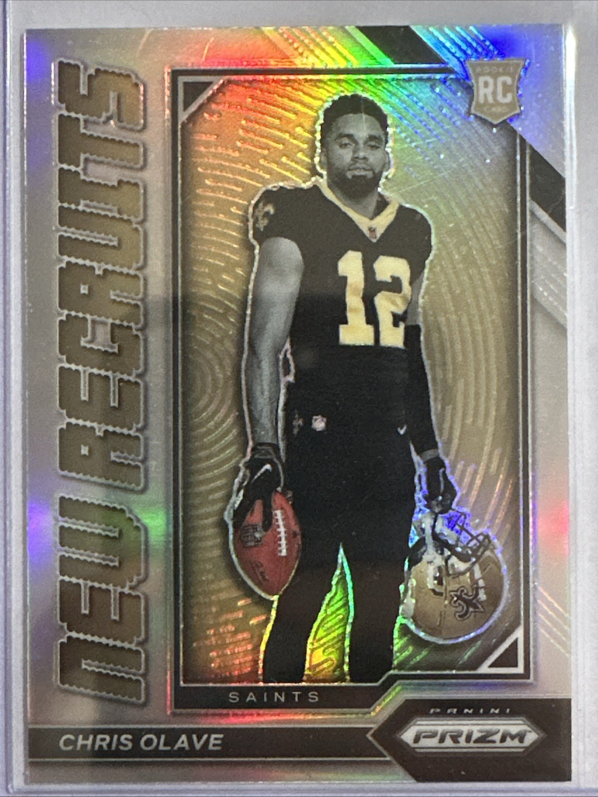 Chris Olave RC Variation 2022 Prizm New Recruits Silver Prizm #NR-6 Saints OSU