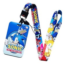 Sonic the Hedgehog Badge Holder  Heroic Lanyard Clip-On Keychain Set