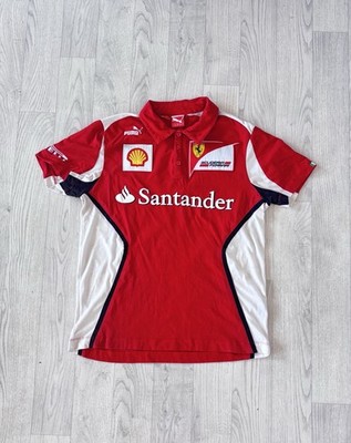 PUMA Ferrari Vintage Polo Shirt Size M Red And White | Retro | Racing