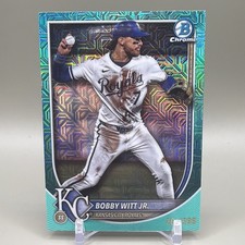 2025 Bowman Chrome Mega Box Aqua Mojo Refractor 269/299 Bobby Witt Jr #7