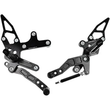 Driven Racing TT Rearset - Anodized Black Finish Motorcycle Street Bike DRP-736