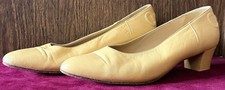 Vintage Gucci Horsebit Women s Size 37B IT/7 Narrow Yellow Leather Slip On Flats
