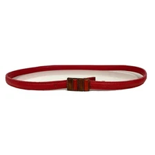 Motif 56 Vintage Women’s Belt Red Leather Skinny Narrow Sz S