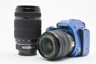 PENTAX K-S1 20.1 MP Digital SLR Camera Blue Body w/Two Lens Set