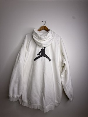 ✨新品未使用品タグ付き✨Jordan ホワイト ジップアップパーカー Nike Air Jordan White Full Zip Hoodie Jumpman Logo Oversized XL | eBay