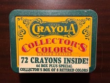 Vintage 1991 Crayola Collectors Tin Limited Edition 72 Crayons/8 Retired -Sealed
