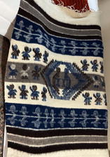 Vintage Gorgeous 100 Wool/Alpaca Tribal Throw Size 74 x 57"