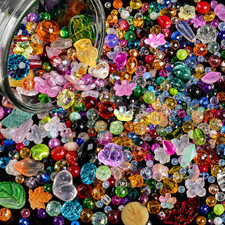 Crystal Glass Beads for Jewelry Making, Suncatchers 8 OZ