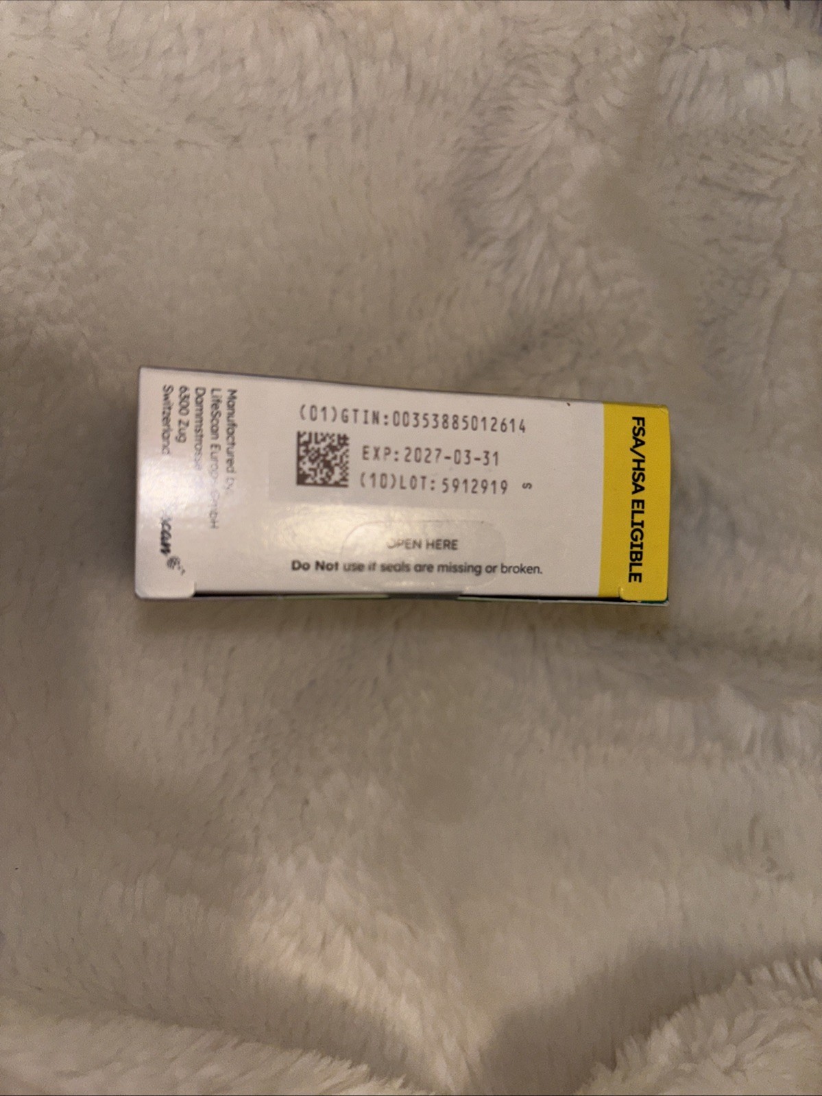 New One Touch Verio Glucose Diabetic Test Strips 60 Ct Exp 2027