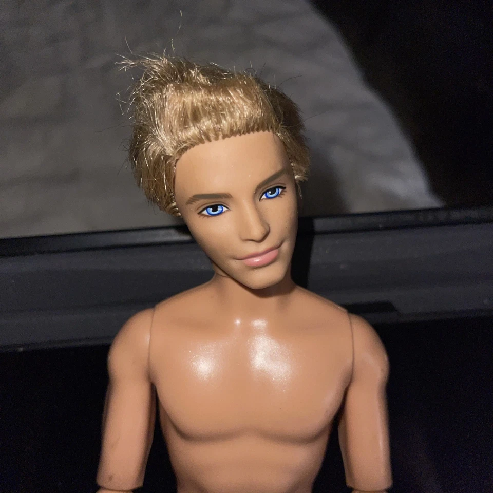 Mattel Barbie Ken Doll Male Rooted Blonde Hair Blue Eyes Articulated Nude 2009 - Image 2 of 4
