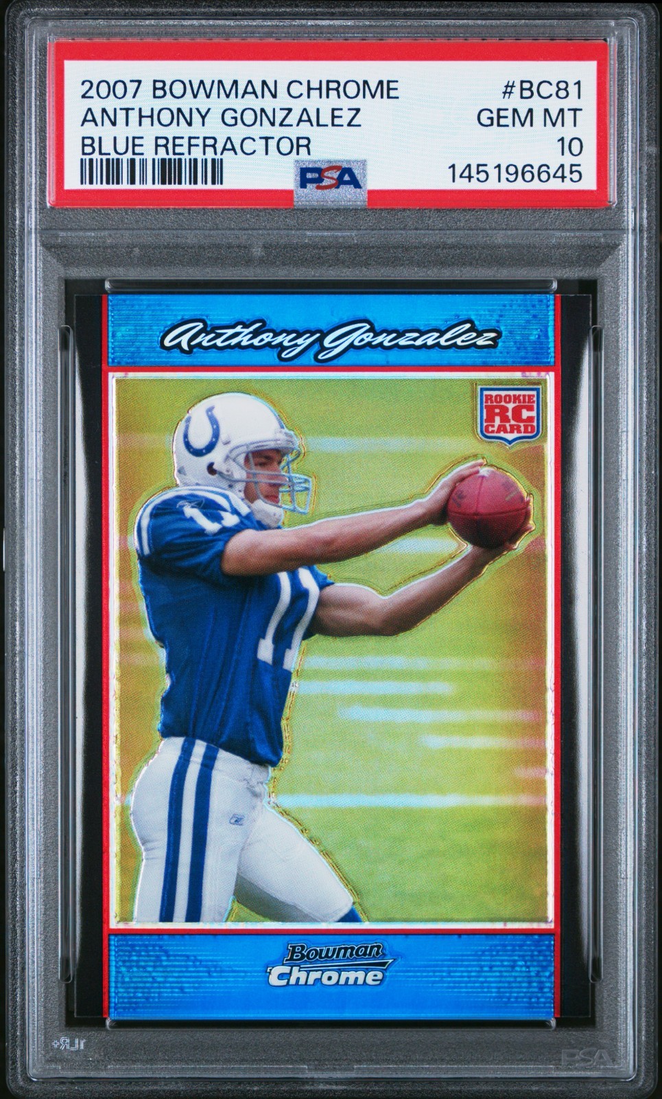 Anthony Gonzalez Bowman Chrome #BC81 Blue Refractor