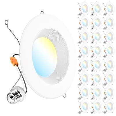 Sunco 24 Pack Retrofit LED Recessed Lighting 6 Inch, Lights for Ceiling