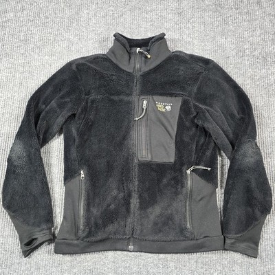 Mountain Hardwear Jacket Womens Medium Black Monkey Fleece Polartec Hike Ski