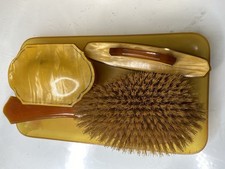 Vintage Celluloid Hair Brush Vanity Set