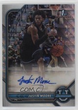 2021 Bowman U Chrome Prospect Silver Wave Refractor 2/199 Justin Moore Auto s1i