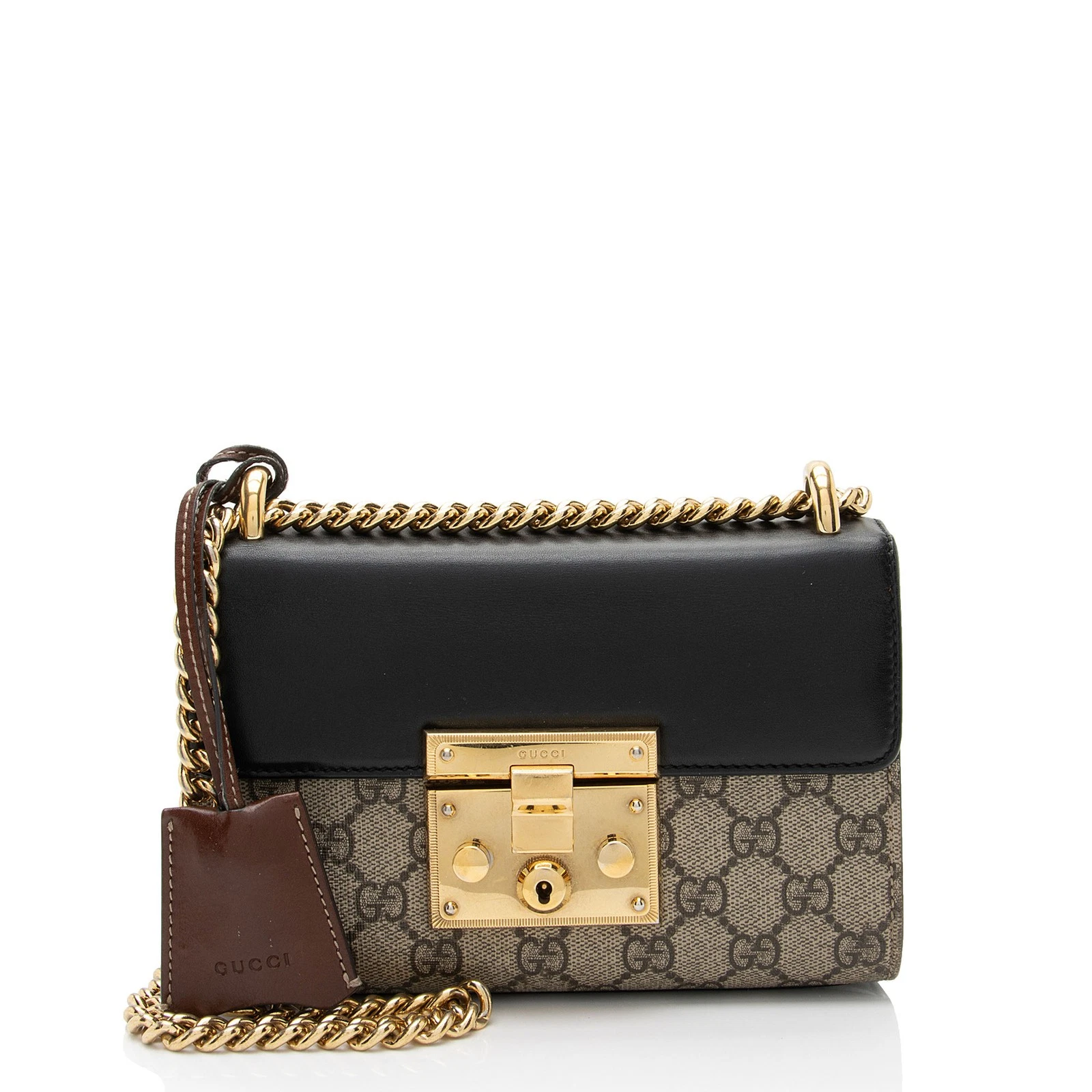 Petit sac à bandoulière cadenas Gucci GG Supreme