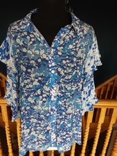 Lily And Lionel Blue Floral Blouse Large