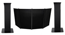 2 Rockville RTP82B 8 ft Adjustable Totem Style DJ Speaker Stands Facade Booth