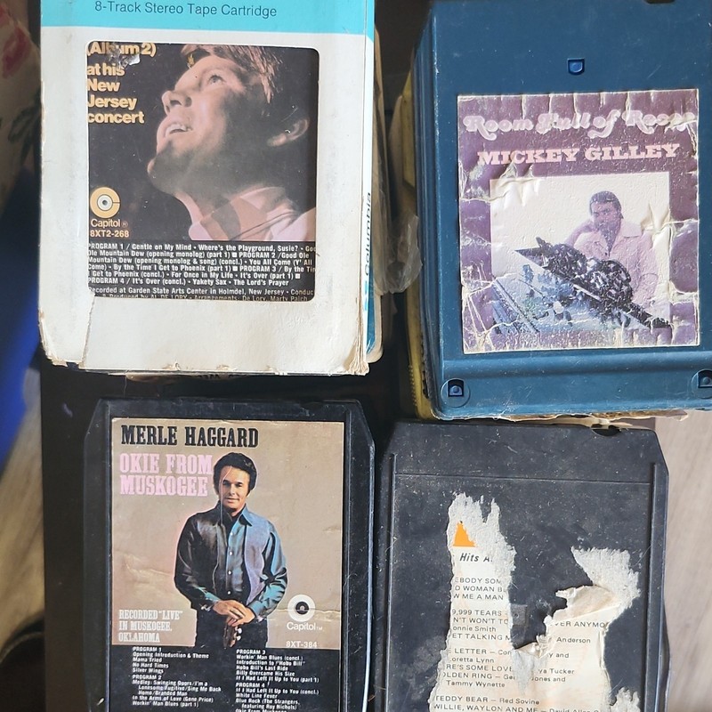 Country 8-Track Cartridge Stereo Lot: Merle Haggard Okie From Muskogee Capitol