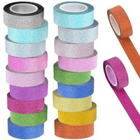 Washi Tape 20 Rollen Glitzer Bunt Dekorativ Basteln Scrapbooking Geschenk