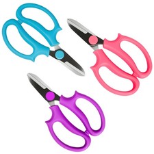 Garden Flower Scissors,3 PCS Stainless Steel Fresh 6 inches, Pink, Blue