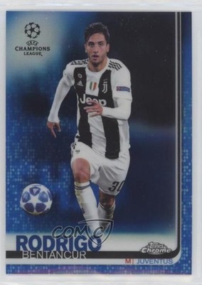 2018 Chrome UEFA Champions League Blue Refractor /150 Rodrigo Bentancur #78 03rx