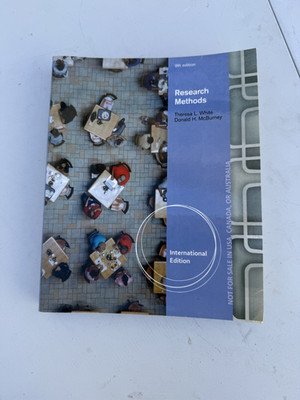 Research Methods by McBurney, Donald