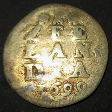 COA Silver 1699 Colonial Old Dutch Colonial New York Dime Zeelandia Lion Dime