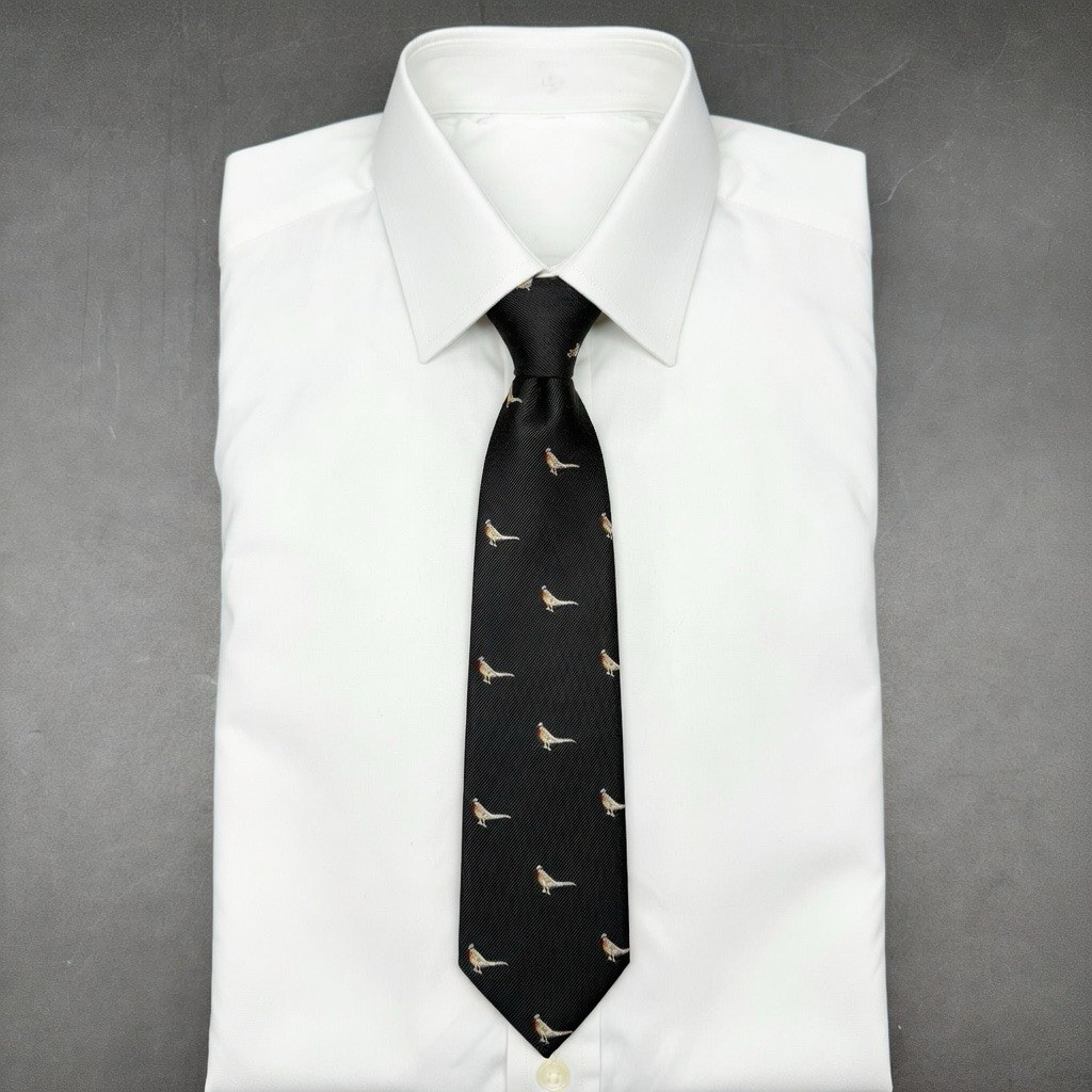 Polo Ralph Lauren Brittany Ltd Vintage Pheasant Bird Tie 56 Inch Made in USA