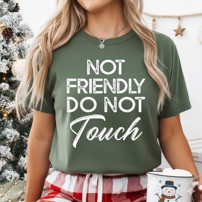 #ad Not Friendly Do Not Touch Funny Sarcastic Quote T Shirt $15.99
