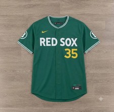 Boston Red Sox 35 Green City Connect Baseball Jersey Full Size NWT