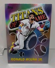 2025 Topps Ronald Acuna Jr Titans of the Game TOG-7 Rainbow Foil Braves MVP...