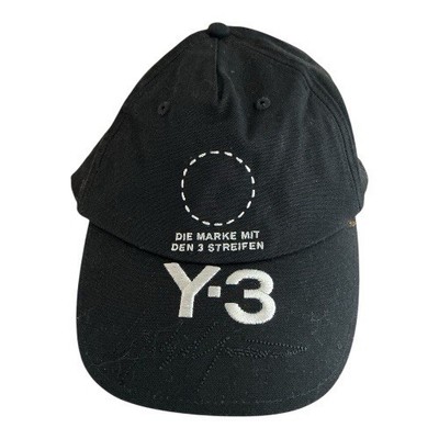 Adidas Y-3 Yohji Yamamoto Black Baseball Cap One Sz Black Embroidered Signature