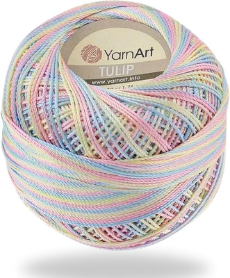 Variegated Pastels - Yarn Art Tulip Size 10 Microfiber Thread - 50 Gram