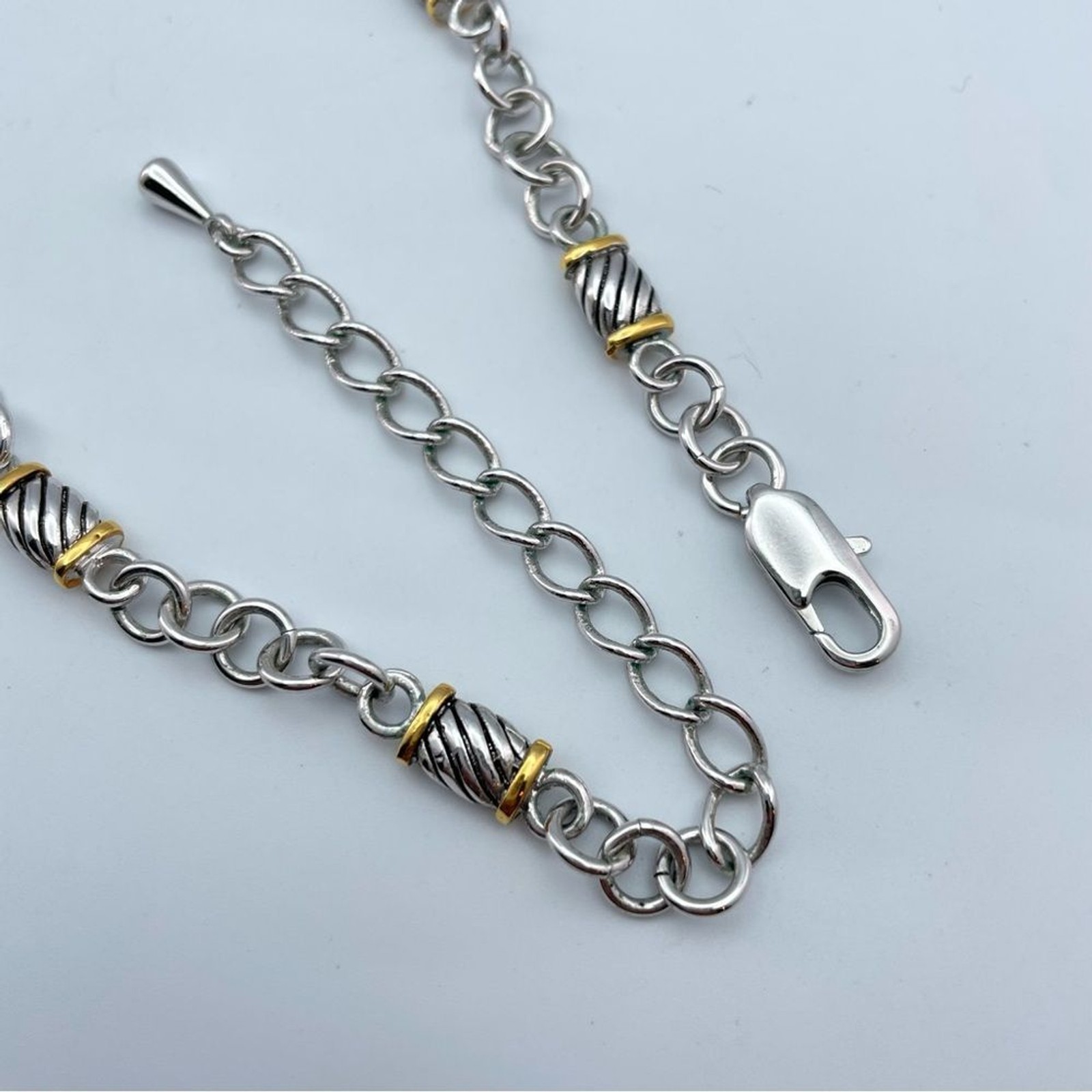 Designer-Inspired Rectangle Station Necklace – Tw… - image 8