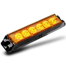 5.25" 6W LED Emergency Vehicle Strobe Grille Light Head Police Firefighter Amber