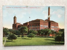 O1076 Vintage Postcard Bureau of Engraving and Printing Washington DC