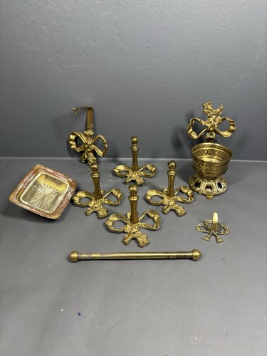 SRG Japan Brass Bathroom Accessories Towel Bar Hooks Soap Dish Holder Set
