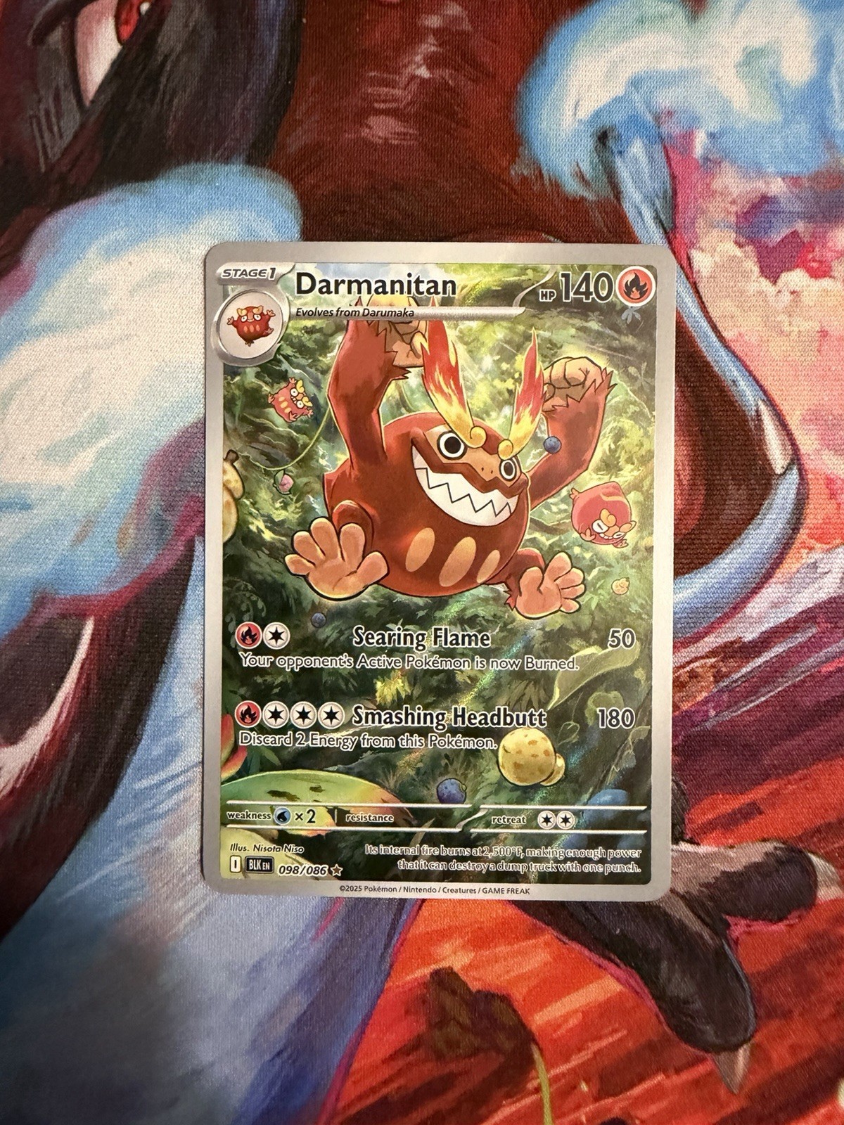 Darmanitan 098/086 Sv: Black Bolt Holo Illustration Rare NM