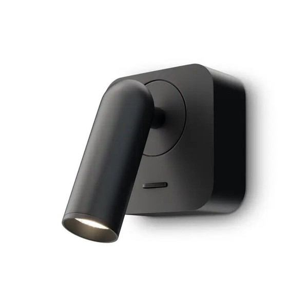 Led Wandspot Schalter Schwarz Wohnzimmer Flexibel H:6,5 Cm 3000 K Strahler Lampe-image