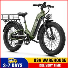 26" 1800W Fat Tire Electric Bike Mountain Bike 48V 17.5Ah E-Bike for Adult 36MPH