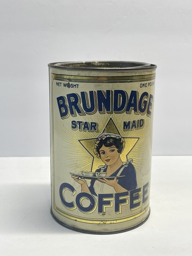 Vintage Brundage Bros. CO, Star Maid Coffee Can Toledo Ohio - Picture 14 of 16
