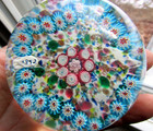 MILLEFIORI GLASS 1892 ART PAPERWEIGHT HAND MADE VENETIAN ITALY VICTORIAN ANTIQUE — photo 1