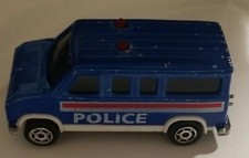 Majorette Sonic Flashers Police Van Made in France ECH 1/65 Fourgon 279/234