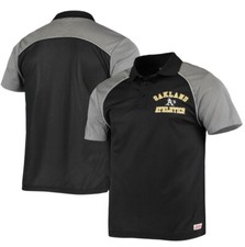 Oakland Athletics Men’s Stitches Dynasty Fratella Polo Shirt Black Size M New 