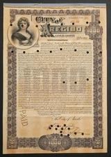 ANTIQUE BOND / CITY OF ARECIBO /  PUERTO RICO 1902