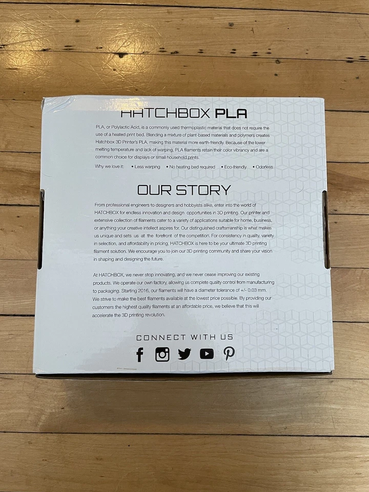 HATCHBOX PLA 1.75 mm 3D Printer Filament in Gray, 1kg Spool - Image 2 of 4