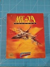 Mig-29 Fulcrum Amiga Domark Computer Pc Video Game Video Game Vintage Big Box It